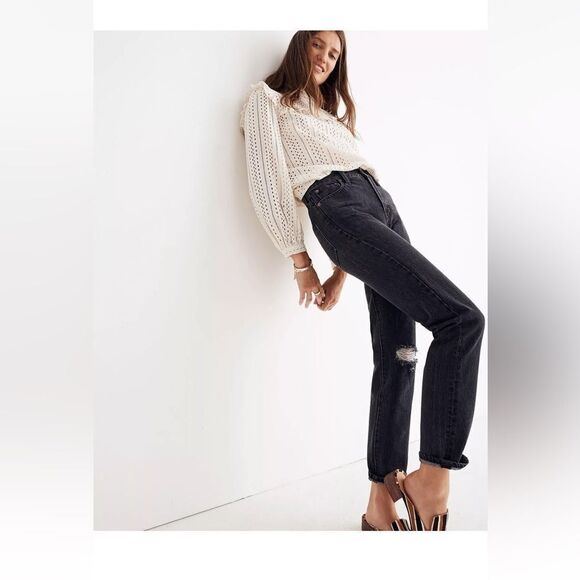 Madewell The Perfect Vintage Jean in Roxstone Wash: Knee-Rip Edition Sz 24 - Picture 1 of 9